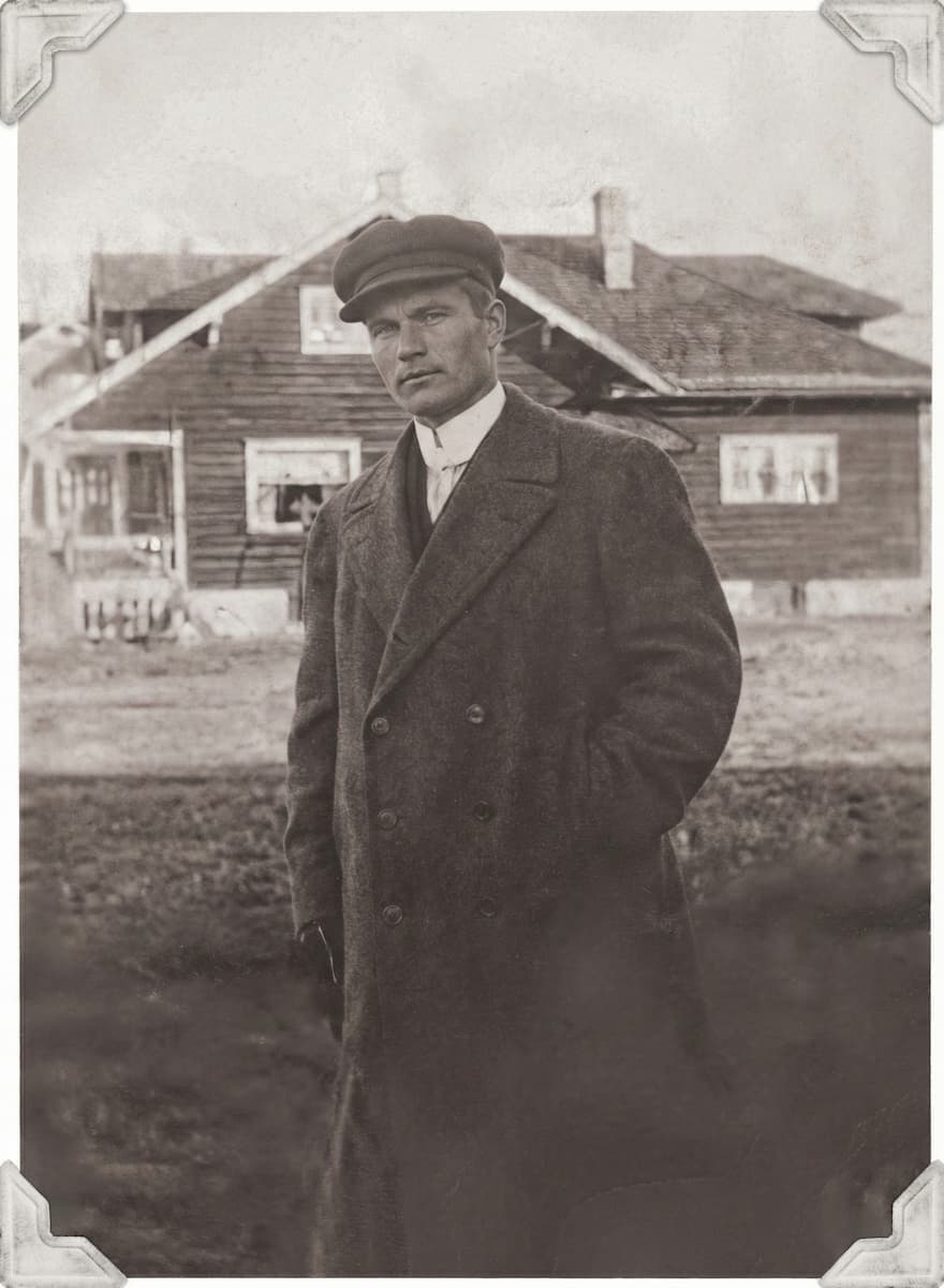 Albert J. Swanson, inventor of the Speed® Square, photographed circa 1925.