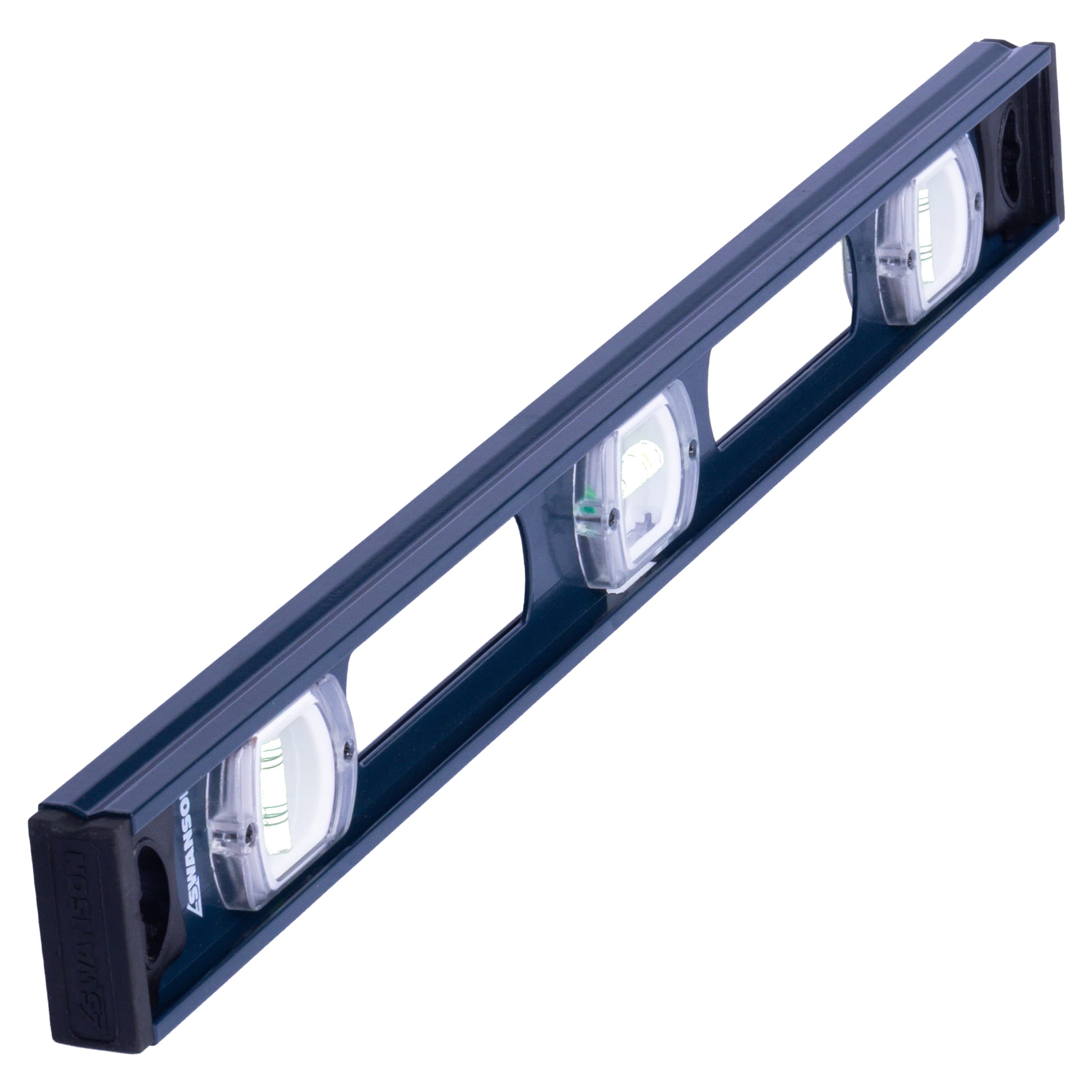 Alt-angle of the IBL240 showing the I-shape extrusion, rubber end caps, and oversized vial port.