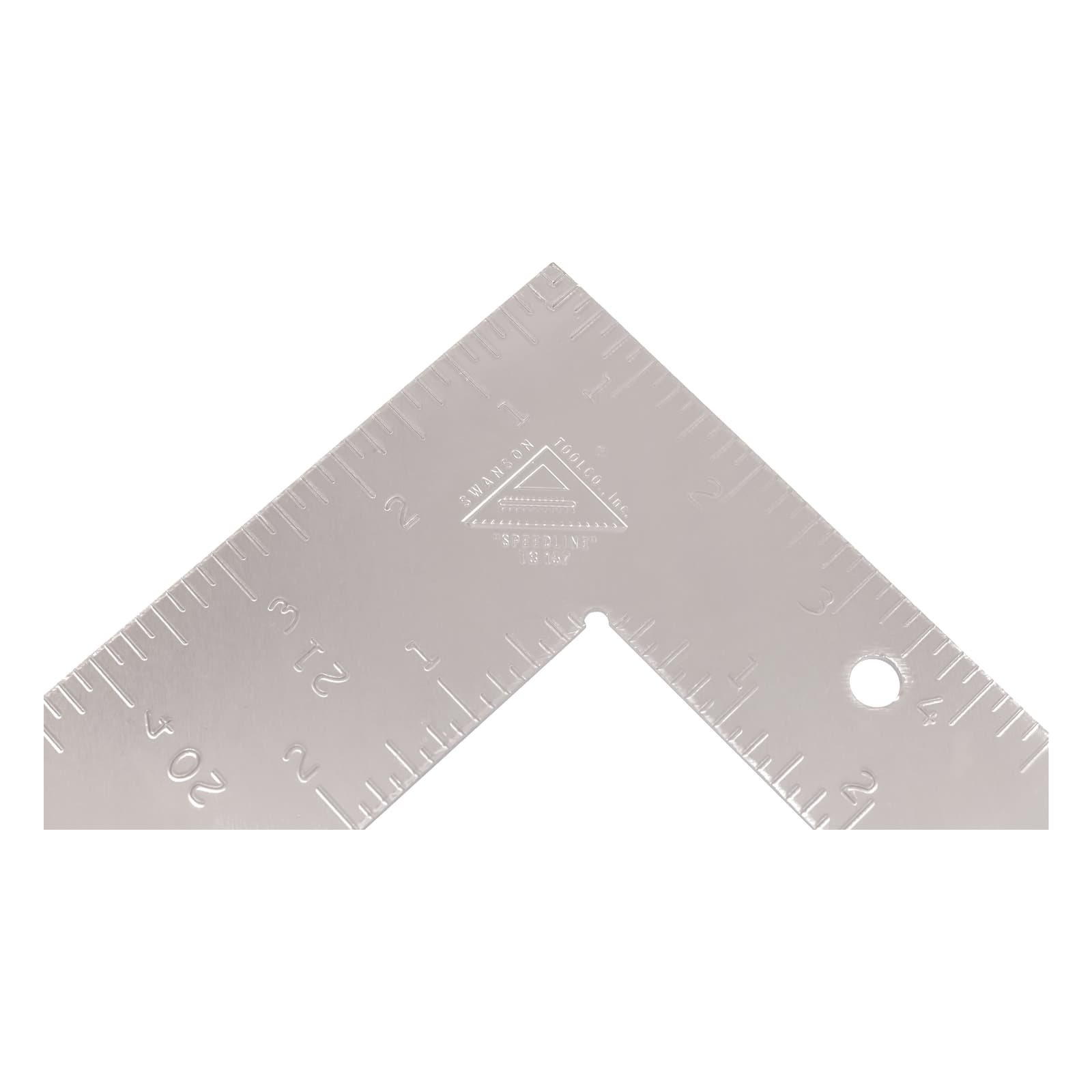 Close-up of the TA123 etched gradations showing the 1/8, 1/10, 1/12, 1/16, and 1/100 scales.