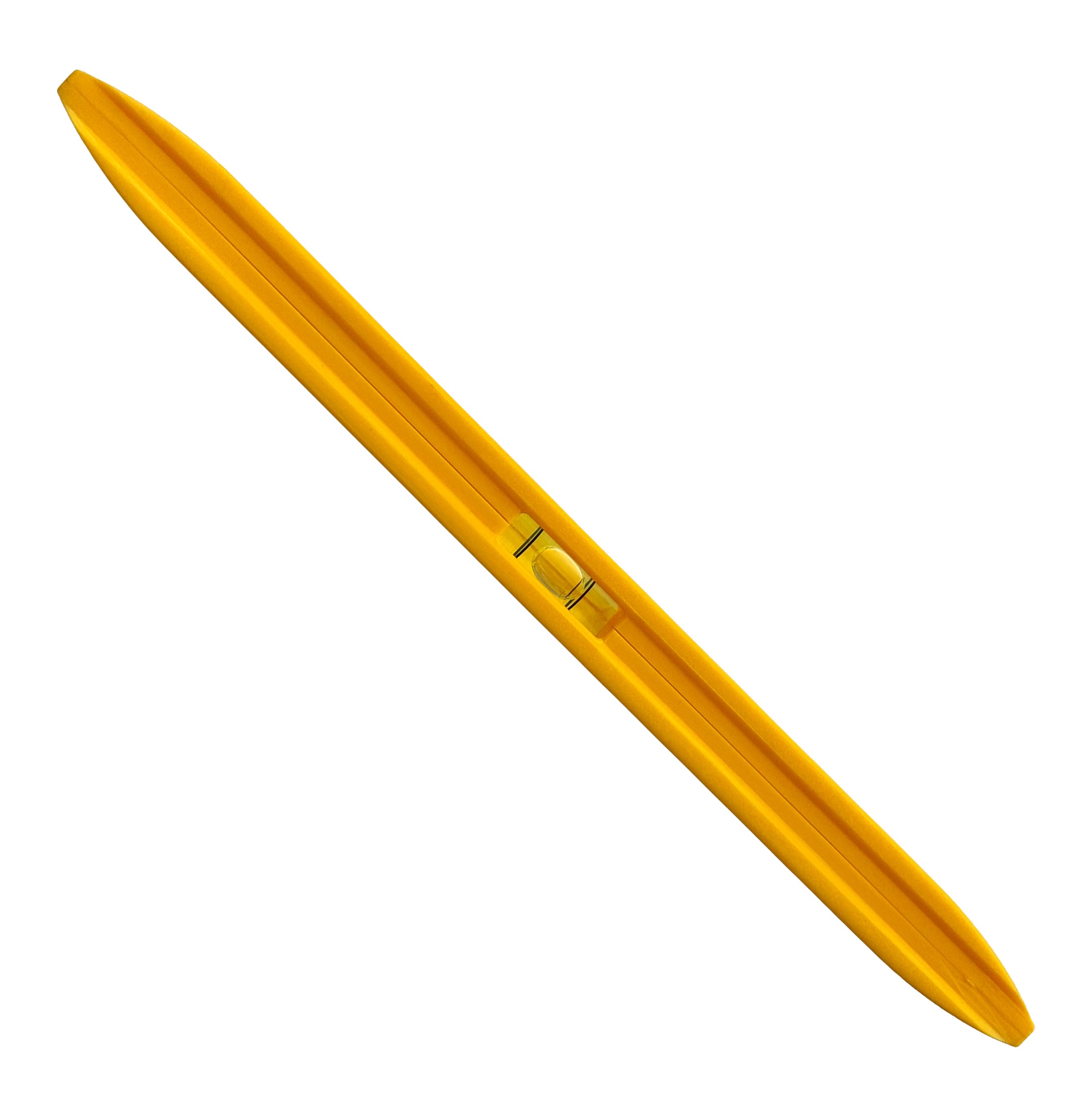 Top-edge view of the TL011 Speedlite® torpedo level showing the top-read window over the 0° vial.