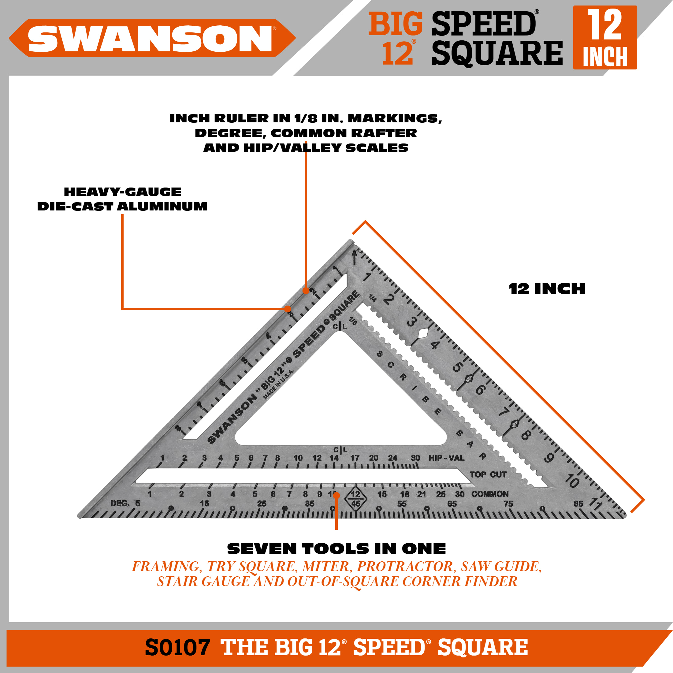 Big 12® Speed® Square, Swanson Tool Co. | Swanson Tool Co.